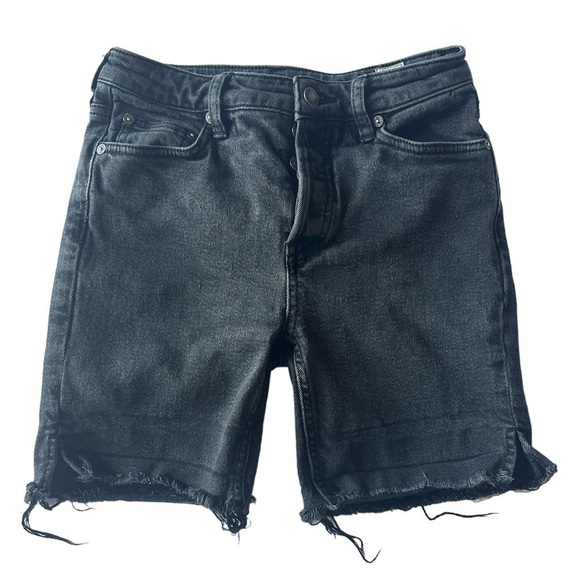 We The Free Shorts Avery Bermuda Cutoff Denim Black Size 26 - Picture 3 of 9